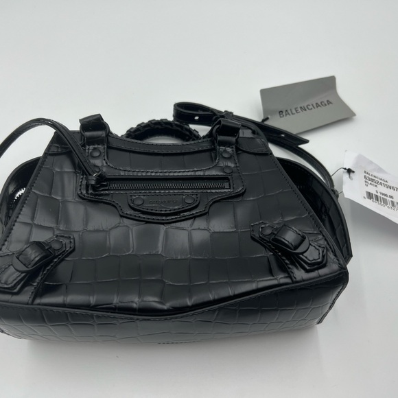 Balenciaga Neo City Bag Black Croc Authentic Luxury - Picture 3 of 10